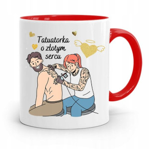 Dla Tatuażystki Tatuażysty Kubek Czerwony Prezent