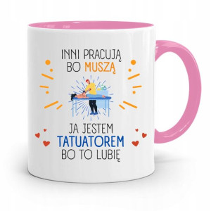 Dla Tatuażystki Tatuażysty Kubek Różowy Na Prezent