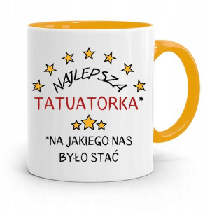 Dla Tatuażystki Tatuażysty Kubek Żółty Na Prezent