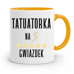 Dla Tatuażystki Tatuażysty Kubek Żółty Na Prezent