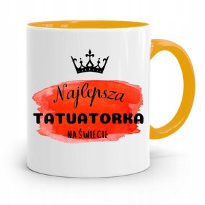 Dla Tatuażystki Tatuażysty Kubek Żółty Na Prezent