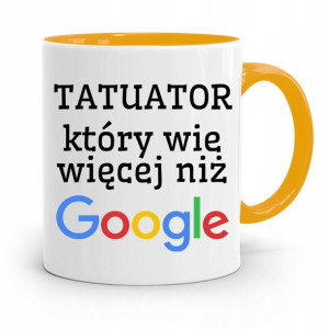 Dla Tatuażystki Tatuażysty Kubek Żółty Na Prezent