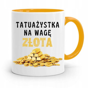 Dla Tatuażystki Tatuażysty Kubek Żółty Na Prezent