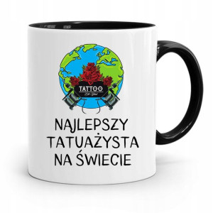 Dla Tatuażystki Tatuażysty Tatuatora Kubek Czarny