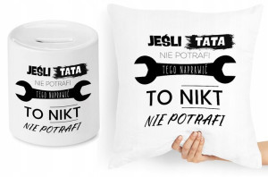 Dla Taty Zestaw Poduszka + Skarbonka Prezent