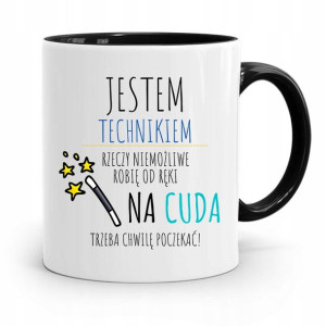 Dla Technika Kubek Czarny Prezent