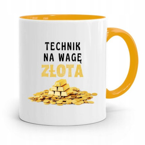 Dla Technika Kubek Żółty Prezent