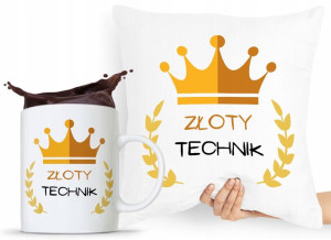 Dla Technika Zestaw Poduszka + Kubek Prezent