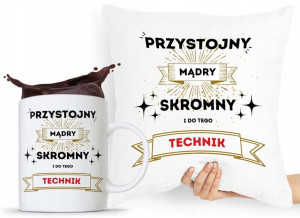 Dla Technika Zestaw Poduszka + Kubek Prezent