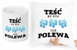 Dla Teścia Zestaw Poduszka + Skarbonka Prezent