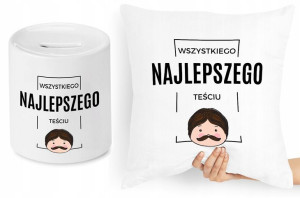 Dla Teścia Zestaw Poduszka + Skarbonka Prezent