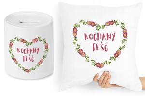 Dla Teścia Zestaw Poduszka + Skarbonka Prezent