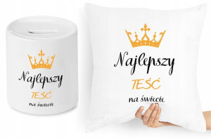 Dla Teścia Zestaw Poduszka + Skarbonka Prezent