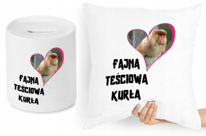 Dla Teściowej Zestaw Poduszka + Skarbonka Prezent