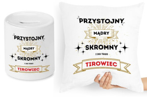 Dla Tirowca Zestaw Poduszka + Skarbonka Prezent