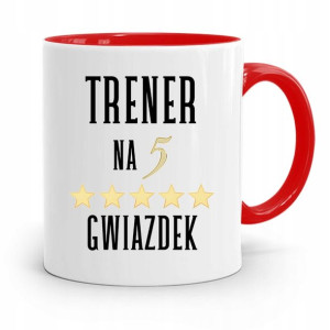Dla Trenera Trenerki Siłownia Kubek Czerwony