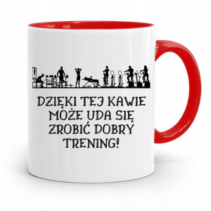 Dla Trenera Trenerki Siłownia Kubek Czerwony