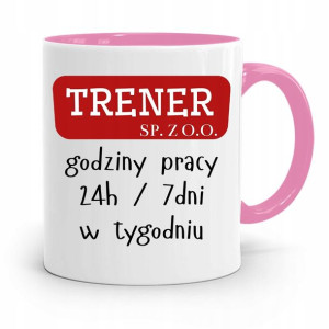 Dla Trenera Trenerki Siłownia Kubek Różowy
