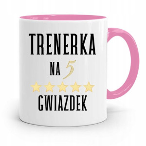 Dla Trenera Trenerki Siłownia Kubek Różowy