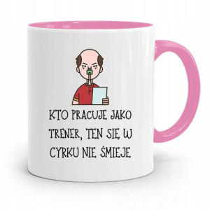 Dla Trenera Trenerki Siłownia Kubek Różowy