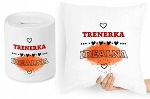 Dla Trenera Zestaw Poduszka + Skarbonka Prezent