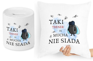 Dla Trenera Zestaw Poduszka + Skarbonka Prezent