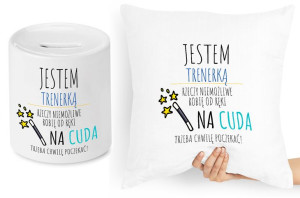 Dla Trenera Zestaw Poduszka + Skarbonka Prezent