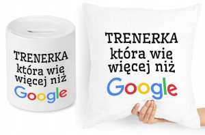 Dla Trenera Zestaw Poduszka + Skarbonka Prezent