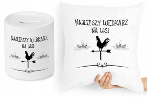 Dla Wędkarza Zestaw Poduszka + Skarbonka Prezent