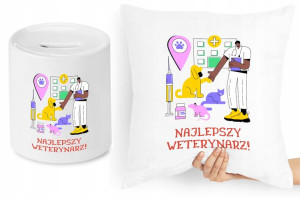Dla Weterynarza Zestaw Poduszka + Skarbonka