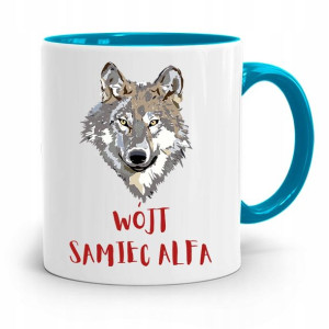 Dla Wójta Kubek Błękitny Prezent Wójt Samiec Alfa