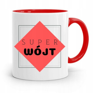 Dla Wójta Kubek Czerwony Super Wójt Prezent