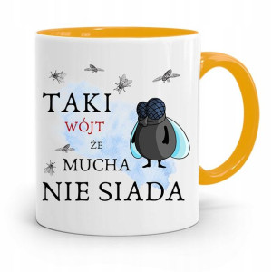 Dla Wójta Kubek Żółty Prezent Mucha Nie Siada