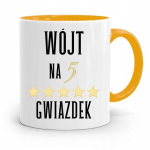 Dla Wójta Kubek Żółty Prezent Wójt Na 5 Gwiazd
