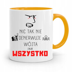 Dla Wójta Kubek Żółty Prezent Wszystko Denerwuje