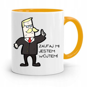 Dla Wójta Kubek Żółty Prezent Zaufaj Mi!