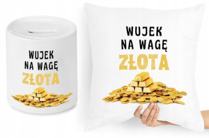 Dla Wujka Zestaw Poduszka + Skarbonka Prezent