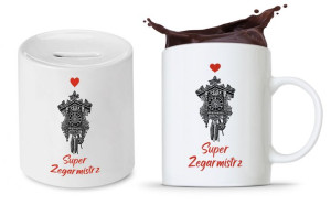 Dla Zegarmistrza Prezent Zestaw Kubek + Skarbonka