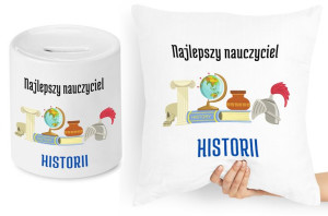 Dzień Nauczyciela Zestaw Poduszka + Skarbonka