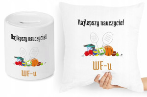 Dzień Nauczyciela Zestaw Poduszka + Skarbonka