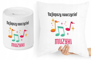 Dzień Nauczyciela Zestaw Poduszka + Skarbonka