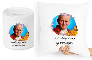 Jan Paweł Ii Zestaw Poduszka + Skarbonka Prezent
