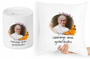 Jan Paweł Ii Zestaw Poduszka + Skarbonka Prezent