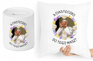 Jan Paweł Ii Zestaw Poduszka + Skarbonka Prezent