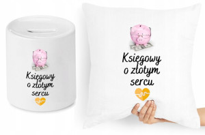 Księgowej Księgowego Zestaw Poduszka + Skarbonka