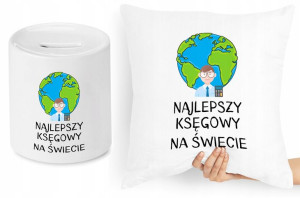 Księgowej Księgowego Zestaw Poduszka + Skarbonka
