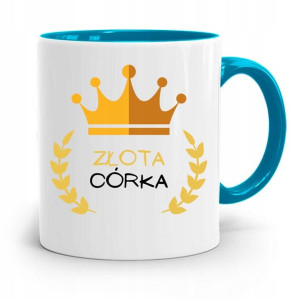 Kubek Błękitny Dla Córki Złota Córka Prezent