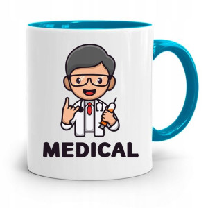 Kubek Błękitny Dla Doktora Lekarz Doktor Medical