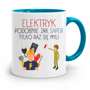 Kubek Błękitny Dla Elektryka Który Myli Się Raz