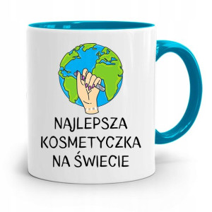 Kubek Błękitny Dla Kosmetyczki Najlepsza Prezent
